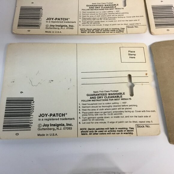 VTG Lot of Joy Patches Iron-On Sew Jean Patches Eagle Bull 70's Post Cards NOS - Picture 9 of 9